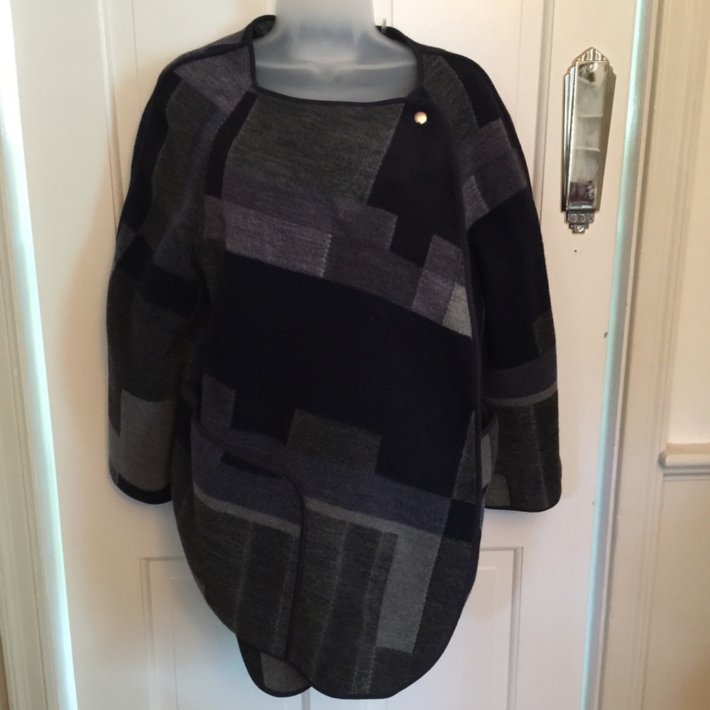 Rare Tahari Color Block Versatile Jacket One Size - Picture 2 of 8